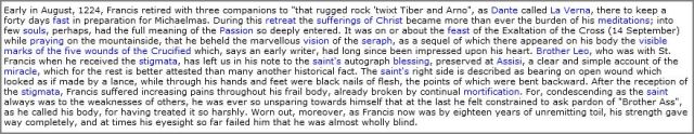 Capture Saint Francis - vision and stigmata - Source - NewAdvent.org