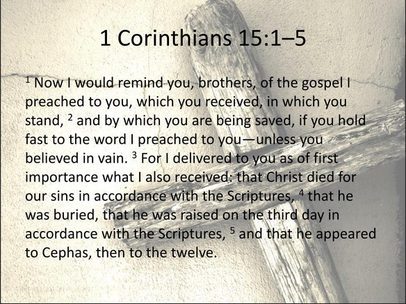 Capture The Gospel 1 Corinthians 15 1-5